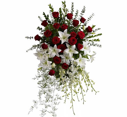 Teleflora's Lily and Rose Tribute Spray