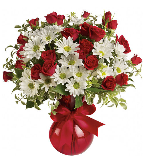 Teleflora's Red and White and You Bouquet