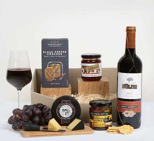 Gourmet Cheese & Wine Gift Tray